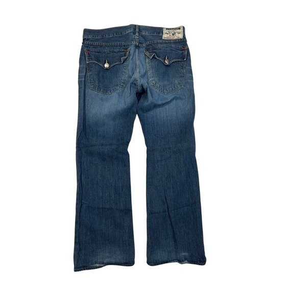 True Religion Men's Bootcut Jeans Tag Sz 36 Measuring 38x32 Blue Bootcut USA - Picture 7 of 14